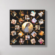 Family Photo Collage 21 Bilder Söt Black Guld