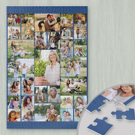 Family Photo Collage 31 Bild Blue Pussel