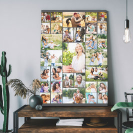 Family Photo Collage 31 Bild Mörk Grått Tall