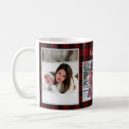 Family Photo Collage 3 Bilder Red Pput Easy DIY Kaffemugg