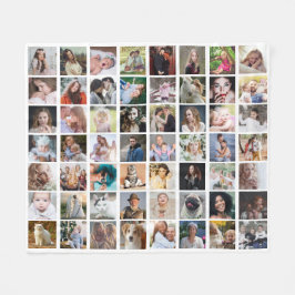 Family Photo Collage 56 Square Bild Easy Anpassnin Fleecefilt