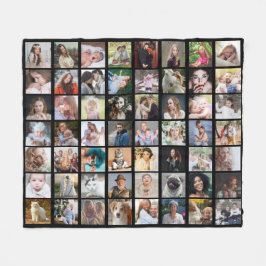 Family Photo Collage 56 Square Bilder Easy Anpassn Fleecefilt