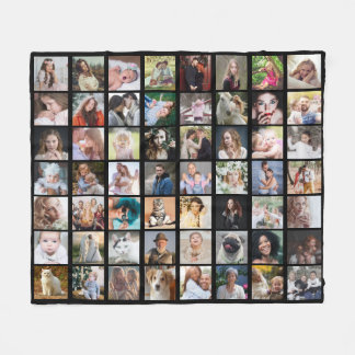 Family Photo Collage 56 Square Bilder Easy Anpassn Fleecefilt