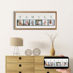 FAMILY Photo Collage 6 Bild Strip Anpassningsbar Poster<br><div class="desc">Personligen poster utskriften med ord FAMILY som är skriven ovanför dina foton. Fotomallen är inställd så att du kan lägga till 6 av din favoritfilm bilder, som visas i fyrkantigt format med en enkel, raster stil, fotokollage. Denna smarta och snyggt anpassningsbar biet har en neutralt färg palett av naturligt benvitt...</div>