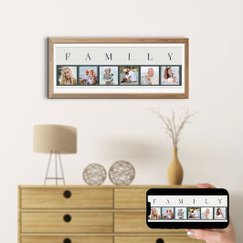 FAMILY Photo Collage 6 Bild Strip Anpassningsbar Poster