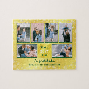 Family Photo Collage 6 Bilder Golden Personlig Pussel