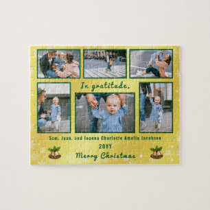 Family Photo Collage 6 Bilder Golden Personlig Pussel