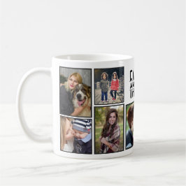 Family Photo Collage 9 Bilder Add Namn Easy DIY Kaffemugg