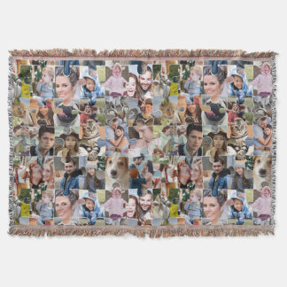 Family Photo Collage Anpassningsbar 24 Pic Puzzle Filt