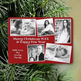 Family Photo Collage Anpassningsbar jul Julkort