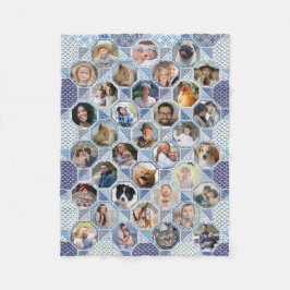 Family Photo Collage Blue Quilt Titta 35 Bilder Lg Fleecefilt