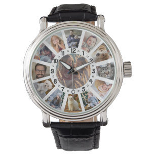 Family Photo Collage Easy 13 Bilder med siffror Armbandsur