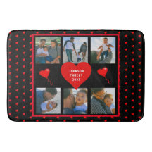 Family Photo Collage Family Heart Black Background