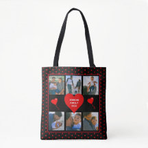 Family Photo Collage Family Heart Black Background