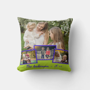 Family Photo Collage Fantastisk Fab Kudde