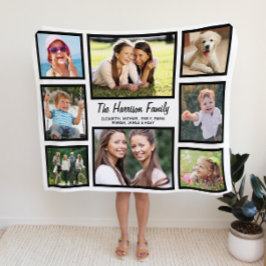 Family Photo Collage Fleecefilt