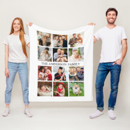 Family Photo Collage Fleecefilt
