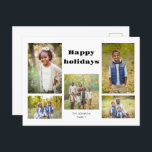 Family Photo Collage Glad helg<br><div class="desc">Den här familjens fotokollage glad helg helgdag vykort är perfekt för en festsäsong. Utformningen har ett typsnitt för eleganten för att försköna evenemanget.</div>