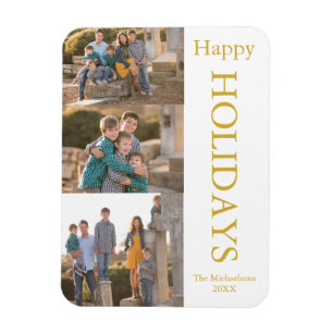 Family Photo Collage Glad helg Magnet