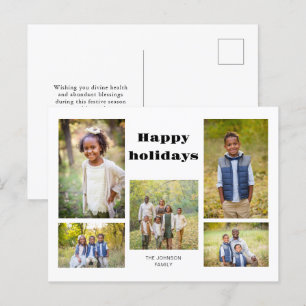 Family Photo Collage Glad helg Vykort