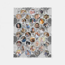 Family Photo Collage Grått Quilt Titta 35 Bilder L Fleecefilt