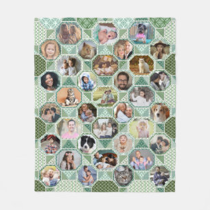 Family Photo Collage Grönt Quilt Se 35 Bilder Eas Fleecefilt