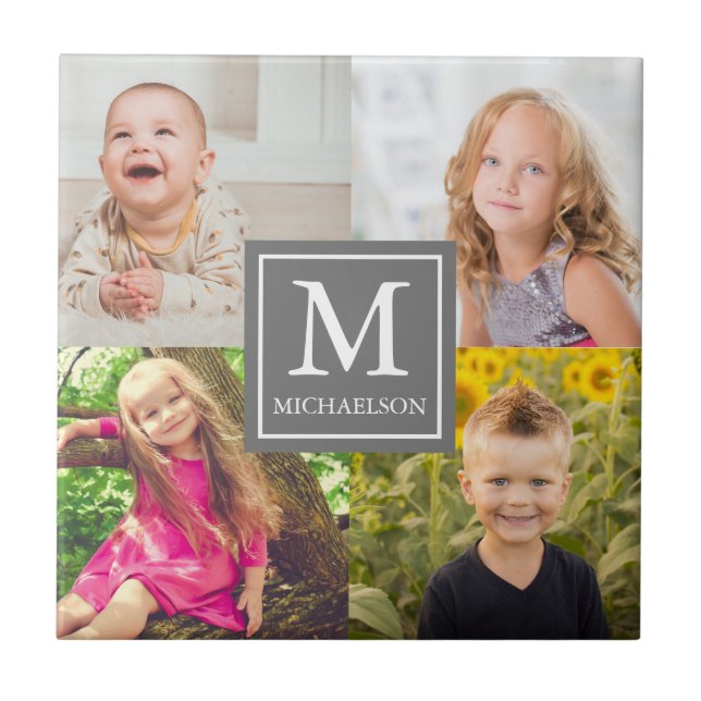 Family Photo Collage Kakelplatta (Framsidan)