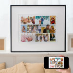 Family Photo Collage Masonry Stil White Poster<br><div class="desc">Skapa din egen fotokollage i stil i en vit poster, till vilken du kan lägga till ett ram om du vill. Fotomallen är inställd på redo för visning 9 av dina favoritfamiljfoton. Dina foton visningar automatiskt i ett rutnätslayout för murbruk, med 2 liggande och 1 porträtt bild på var och...</div>