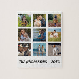 Family Photo Collage Monogram Pussel