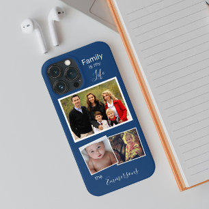 Family Photo Collage Personlig Blue