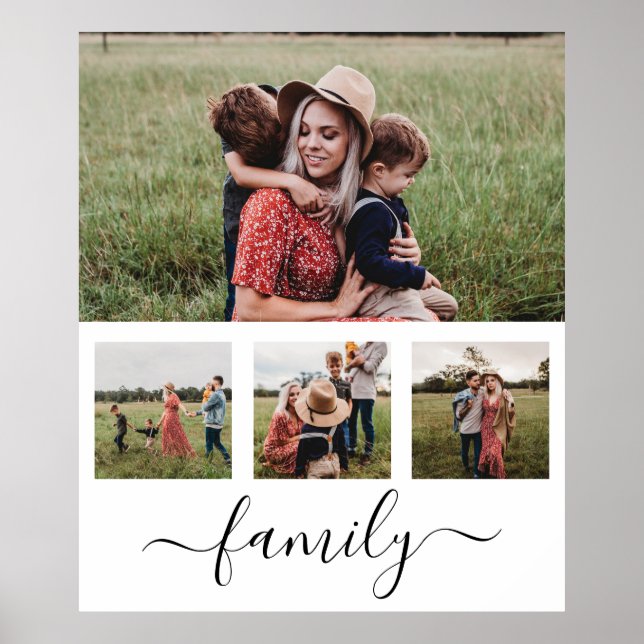 Family Photo Collage Personlig Poster (Framsidan)