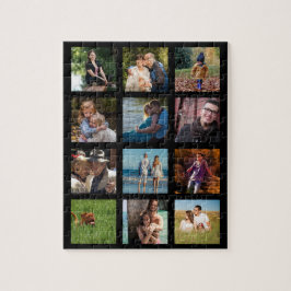Family Photo Collage Porträtt Pussel