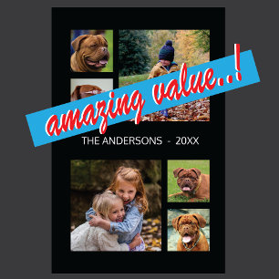 Family Photo Collage Roligt Fab Monogram Magnet