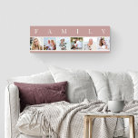 Family Photo Collage Simple 6 Bild Rosa<br><div class="desc">Personligen sträckte ut kanvastrycket med ord FAMILY som skrev över dina foton. Fotomallen är inställd så att du kan lägga till 6 av din favoritfilm bilder, som visas i fyrkantigt format med en enkel, raster stil, fotokollage. Denna smarta och snyggt anpassningsbar biet av väggkonst har en skonsam färg palett av...</div>