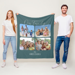 Family Photo Collage-skript Fleecefilt
