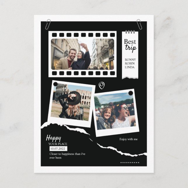 Family Photo Collage Vykort (Framsida)