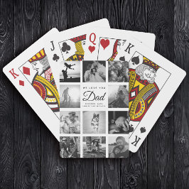 Family Photo Collage WE KÄRLEK You Pappa Trendig C Casinokort