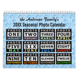Family Photo Easy DIY Anpassningsbar 2025 Säsong S Kalender
