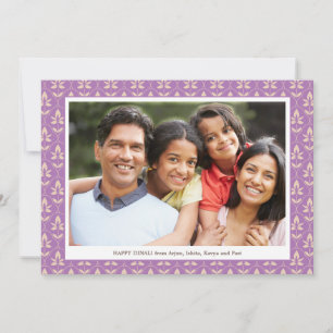 Family Photo Editable Färg Lycklig Diwali Kort