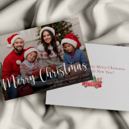 Family Photo Elegant God jul Julkort