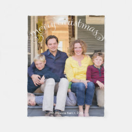 Family Photo God jul Fleecefilt