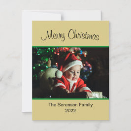 Family Photo God jul Guld Ornaments Holida Julkort