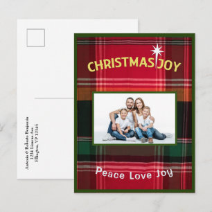 Family Photo God jul Madras Vykort