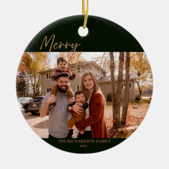 Family Photo God jul Ornament (Framsidan)