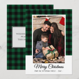 Family Photo Grönt Buffalo Play God jul Kort