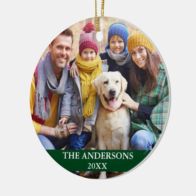Family Photo Grönt Julgransprydnad Keramik (Vänster)