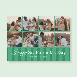 Family Photo Happy St Patricks Day Holiday Card Julkort