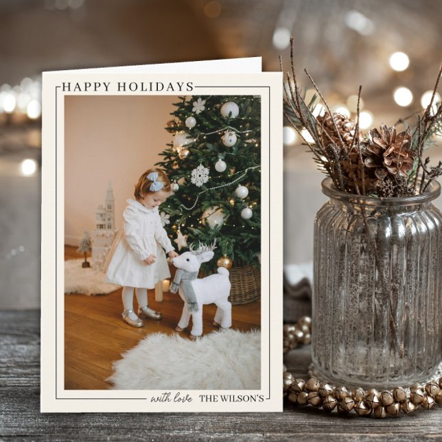 Family Photo Holiday Card Custom Christmas  Kort (Skapare uppladdad)