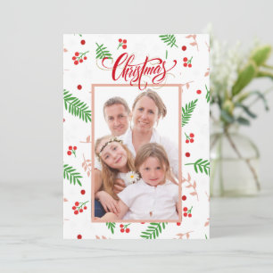 Family Photo Holly jul Julkort