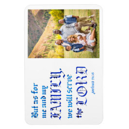 Family Photo Joshua 24 15 Bible Verse Magnet